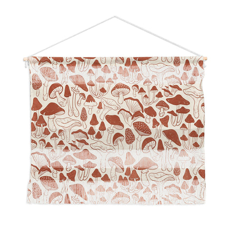 Avenie Mushrooms In Terracotta Wall Hanging Landscape