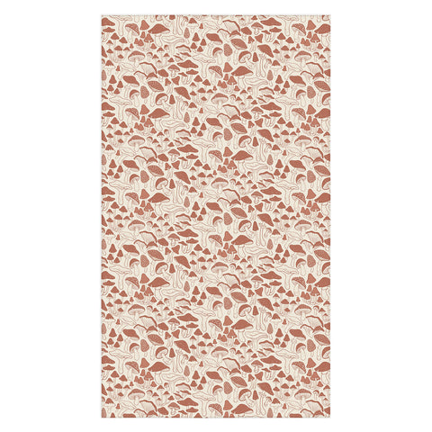 Avenie Mushrooms In Terracotta Tablecloth