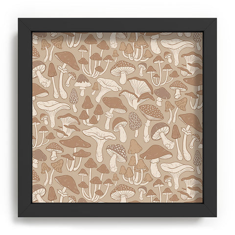 Avenie Mushrooms In Warm Neutral Recessed Framing Square