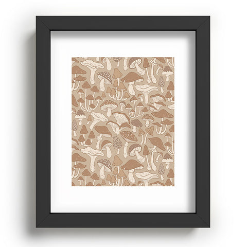 Avenie Mushrooms In Warm Neutral Recessed Framing Rectangle