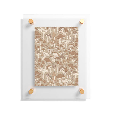 Avenie Mushrooms In Warm Neutral Floating Acrylic Print