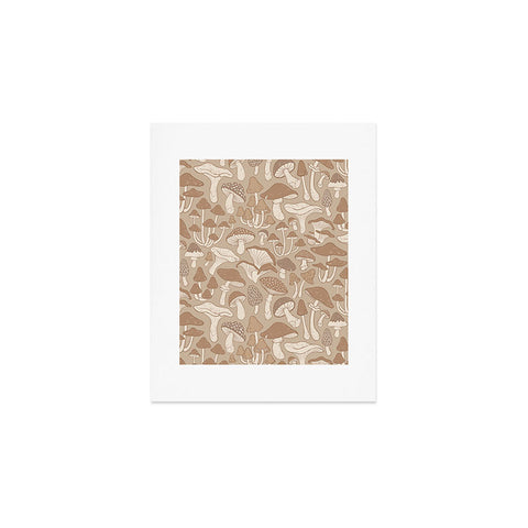 Avenie Mushrooms In Warm Neutral Art Print