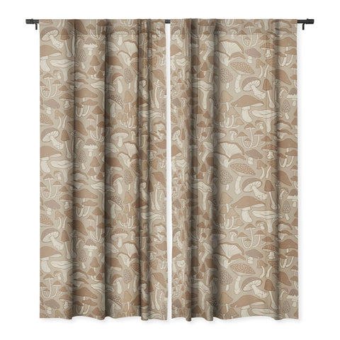 Avenie Mushrooms In Warm Neutral Blackout Non Repeat