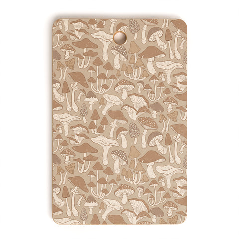 Avenie Mushrooms In Warm Neutral Cutting Board Rectangle