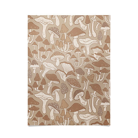 Avenie Mushrooms In Warm Neutral Poster