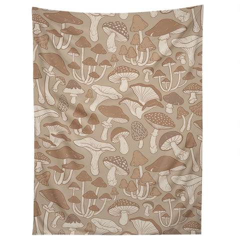 Avenie Mushrooms In Warm Neutral Tapestry