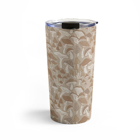 Avenie Mushrooms In Warm Neutral Travel Mug