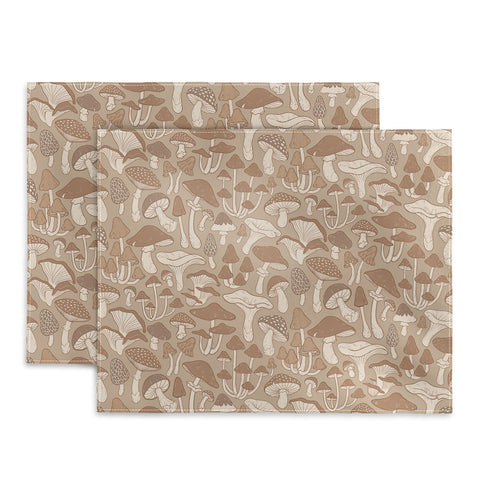 Avenie Mushrooms In Warm Neutral Placemat