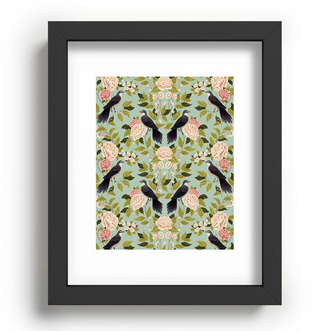 Avenie Natural Matter Bird Damask Recessed Framing Rectangle