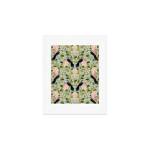 Avenie Natural Matter Bird Damask Art Print