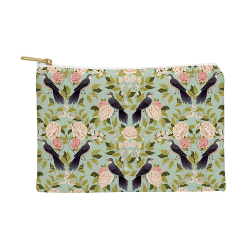 Avenie Natural Matter Bird Damask Pouch