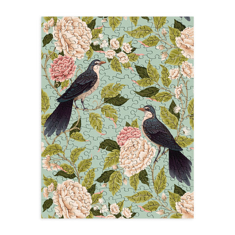 Avenie Natural Matter Bird Damask Puzzle