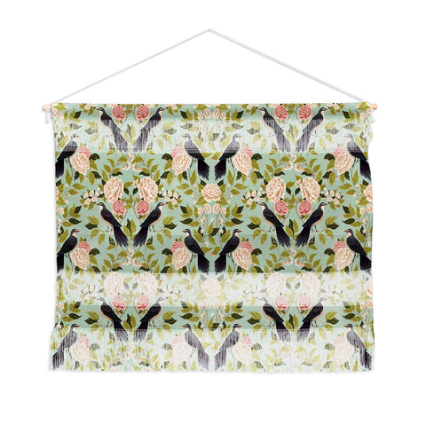 Avenie Natural Matter Bird Damask Wall Hanging Landscape