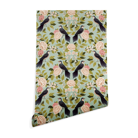 Avenie Natural Matter Bird Damask Wallpaper