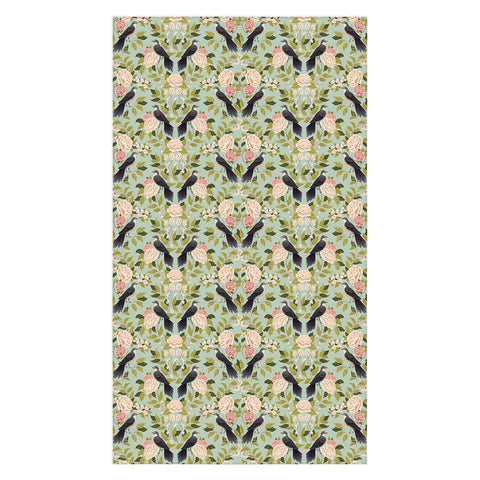 Avenie Natural Matter Bird Damask Tablecloth