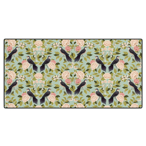 Avenie Natural Matter Bird Damask Desk Mat
