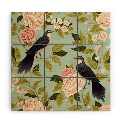 Avenie Natural Matter Bird Song Wood Wall Mural