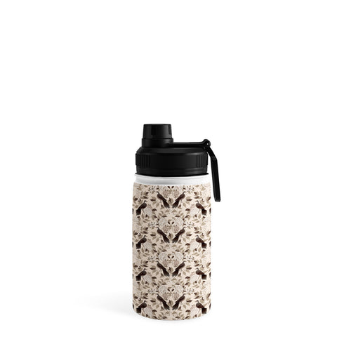 Avenie Neutral Bird Damask Water Bottle