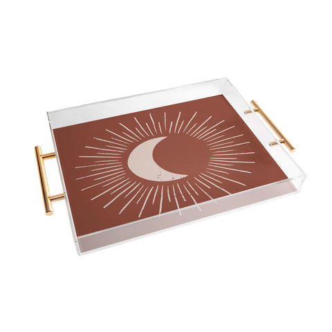 Avenie Nightglow Moon Rust Acrylic Tray