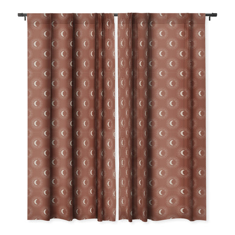 Avenie Nightglow Rust Blackout Window Curtain