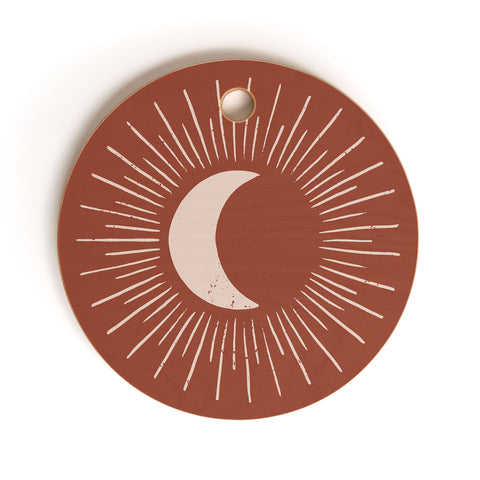 Avenie Nightglow Rust Cutting Board Round