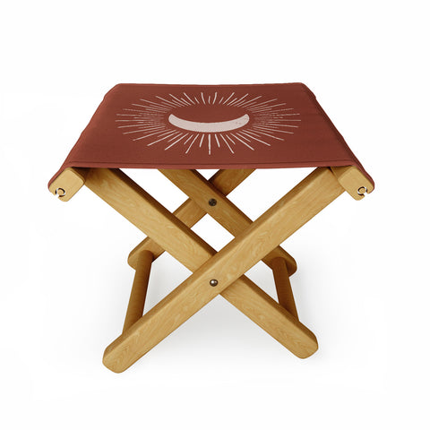 Avenie Nightglow Rust Folding Stool