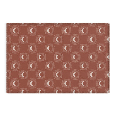 Avenie Nightglow Rust Outdoor Rug