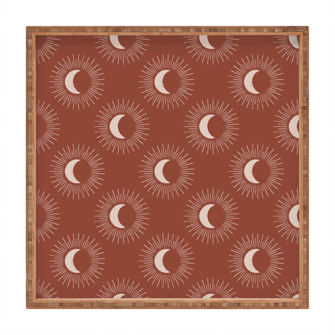 Avenie Nightglow Rust Square Tray