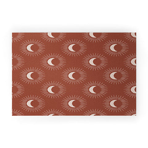 Avenie Nightglow Rust Welcome Mat