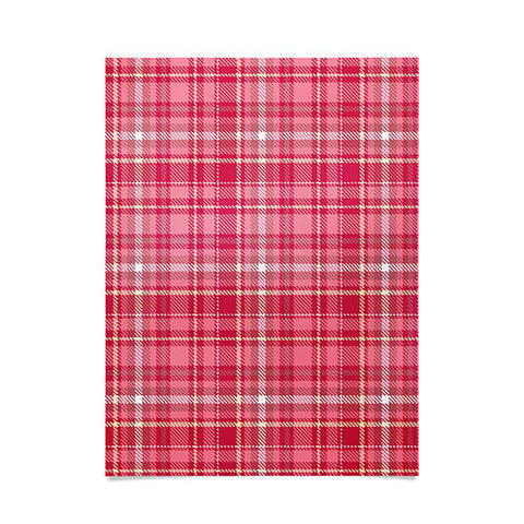 Avenie Pink Plaid Poster