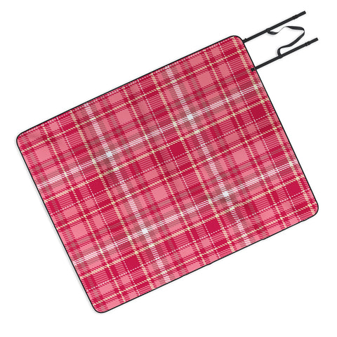 Avenie Pink Plaid Picnic Blanket