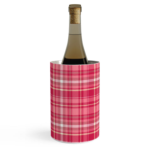 Avenie Pink Plaid Wine Chiller