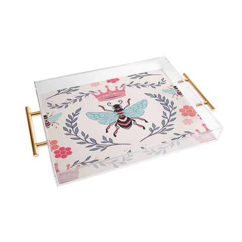 Avenie Queen Bee Coral Acrylic Tray