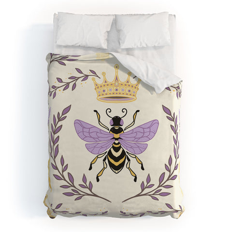 Avenie Queen Bee Lavender Duvet Cover