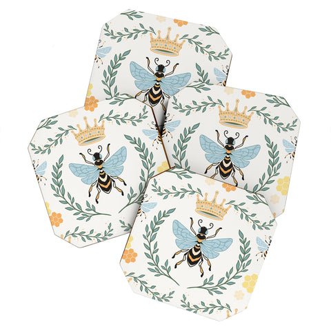 Avenie Queen Bee with Crown Coaster Set