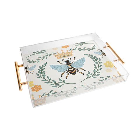 Avenie Queen Bee with Crown Acrylic Tray