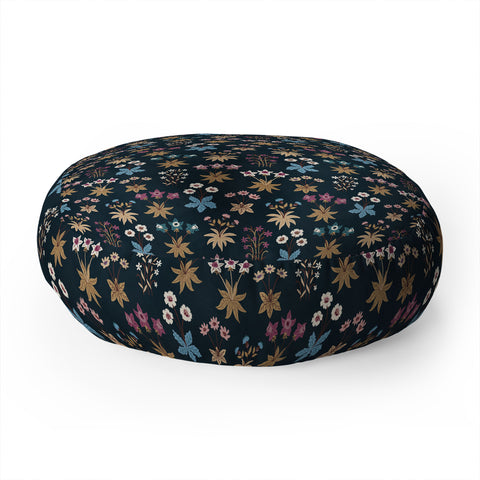 Avenie Romantic Botanica I Floor Pillow Round