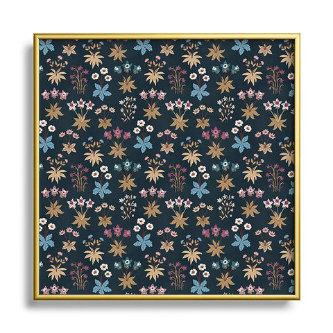 Avenie Romantic Botanica I Square Metal Framed Art Print