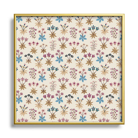 Avenie Romantic Botanica II Square Metal Framed Art Print