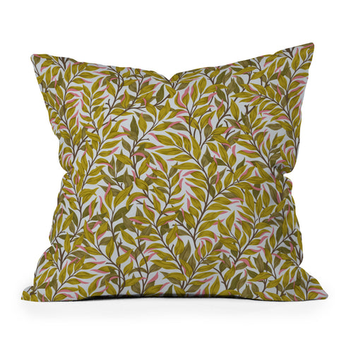 Avenie Romantic Botanica V Throw Pillow