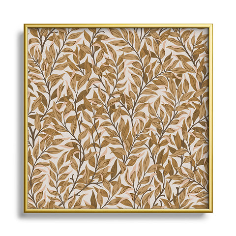 Avenie Romantic Botanica VI Square Metal Framed Art Print