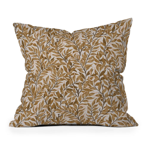 Avenie Romantic Botanica VI Throw Pillow