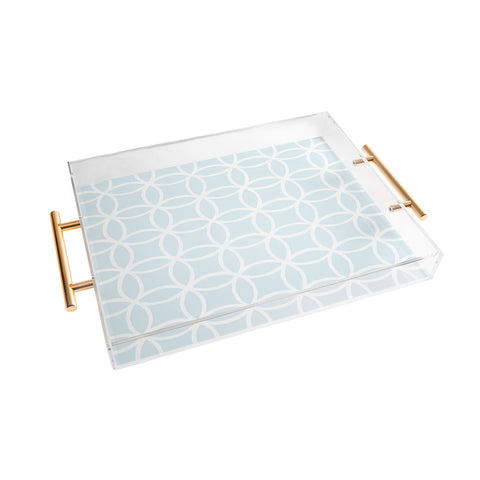 Avenie Shippo Japanese Pattern Blue Acrylic Tray