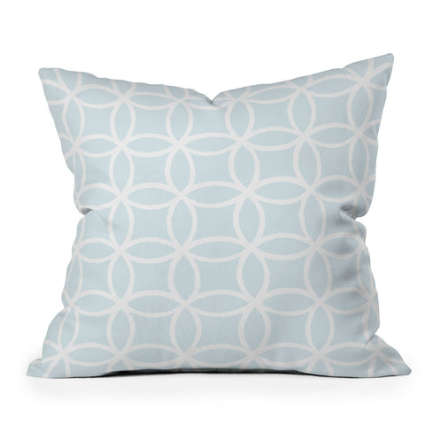 Avenie Shippo Japanese Pattern Blue Outdoor Throw Pillow