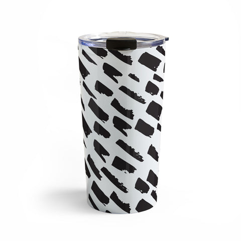 Avenie Small Brush Strokes Black Travel Mug