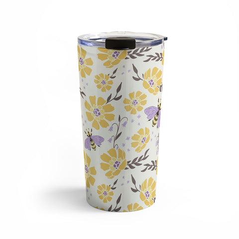 Avenie Spring Bees Lavender Travel Mug