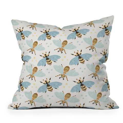 Avenie Spring Honey Bee Outdoor Throw Pillow
