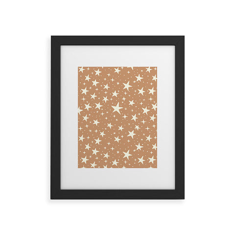 Avenie Stars In Neutral Framed Art Print
