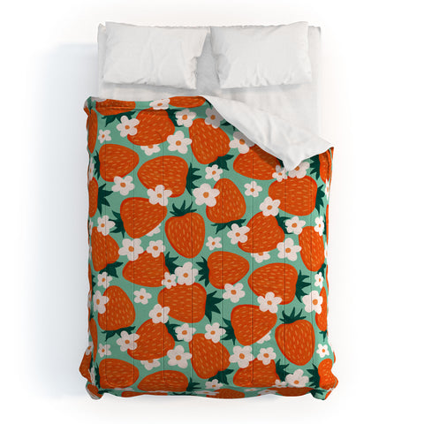 Avenie Strawberry Summer Comforter