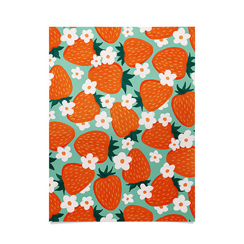 Avenie Strawberry Summer Poster